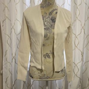 Ann Taylor Cream Cardigan SMALL